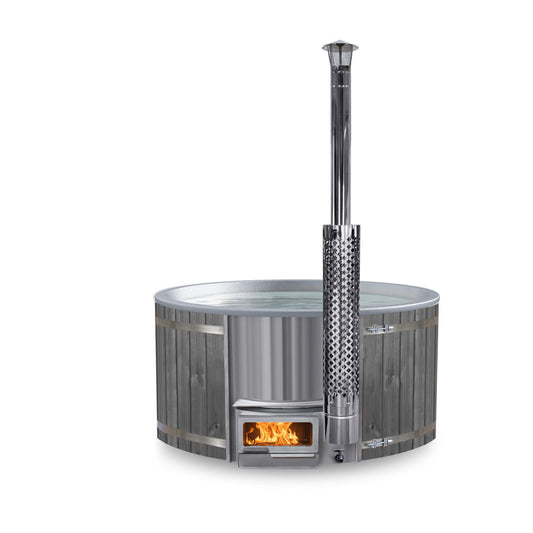 Bain nordique rond  | Poêle Horizon™  | 4-6 personnes | Configurable