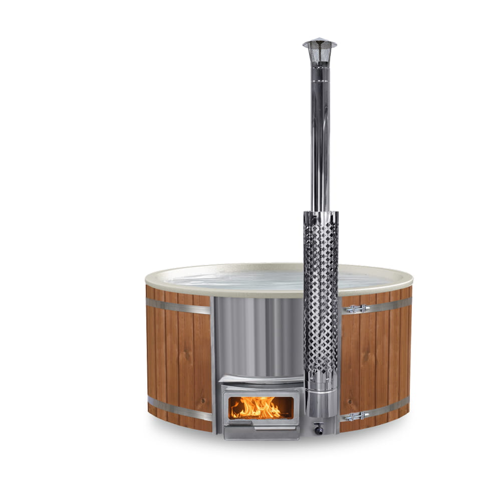 Bain nordique rond XL | Poêle Horizon™  | 6-8 personnes | Configurable