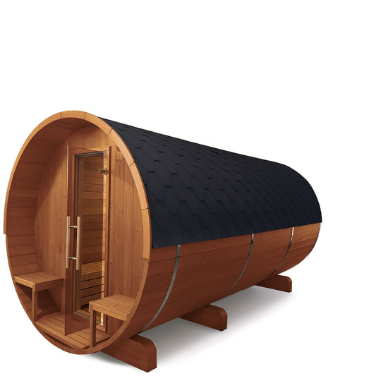 Grande sauna tonneau | Préassemblée en usine