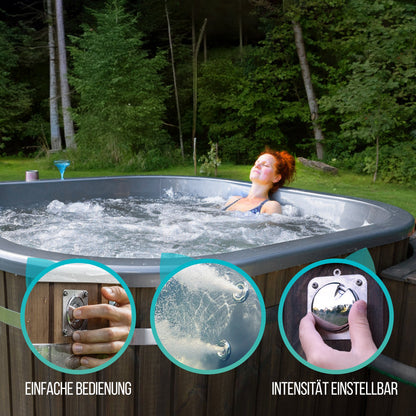 Bain nordique carré | Couleurs métalliques / marbre | 4-6 personnes | Configurable