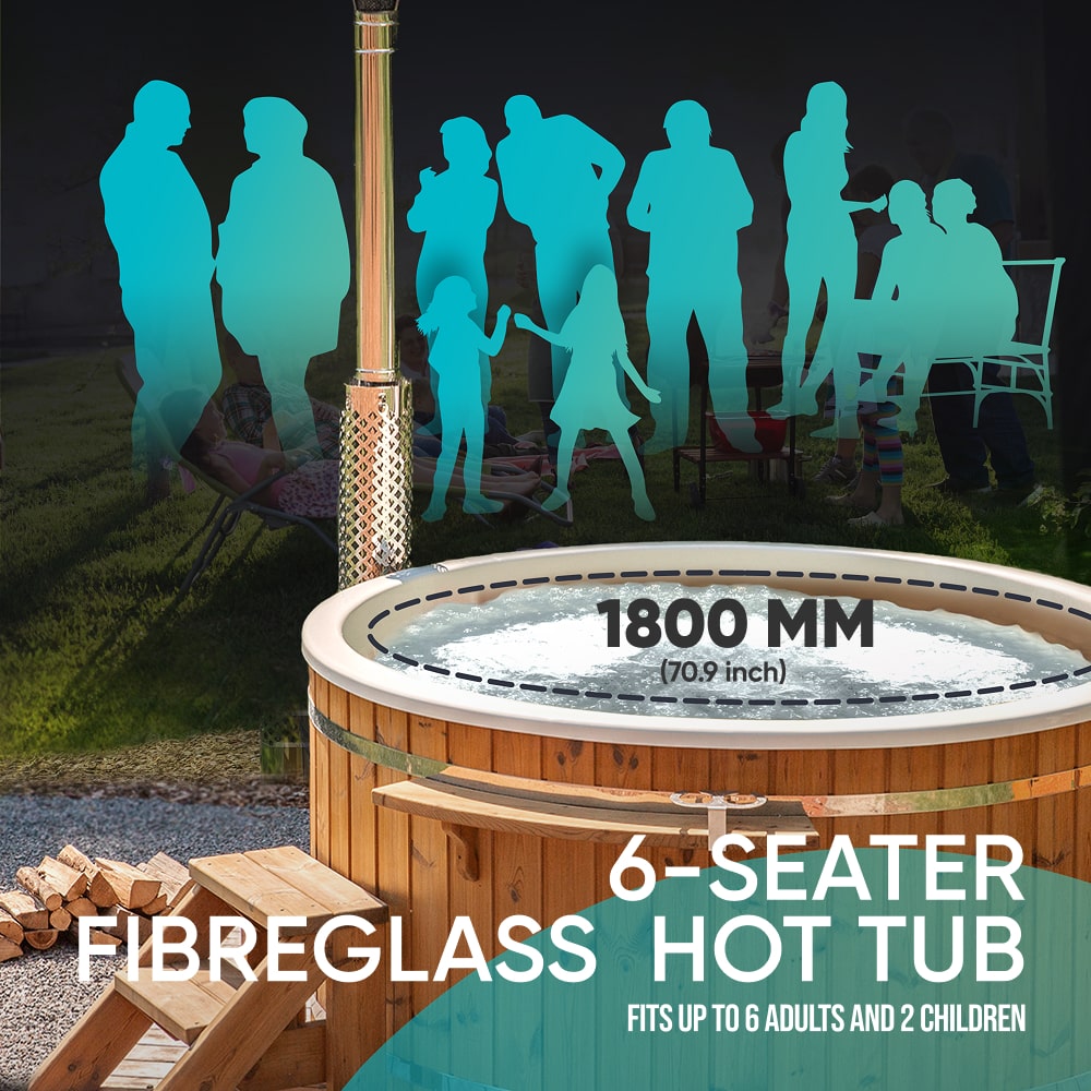 Offre exceptionnelle Bain nordique | 12 jets d'eau et 7 jets d'air | Cuve en fibre de verre grise | pour 4 à 6 personnes| Préconfiguré