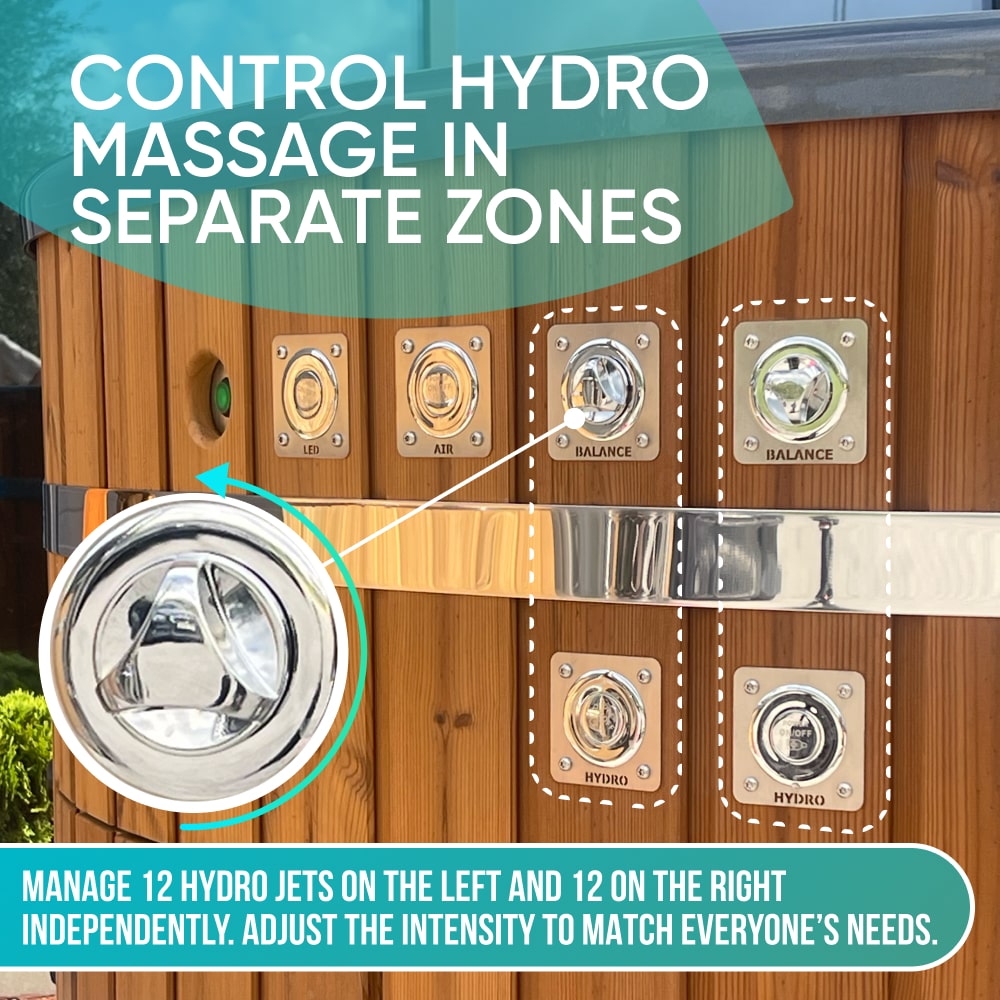 Premium Sand Filter Square Wood Fired Hot Tub | Best Configuration | External Heater