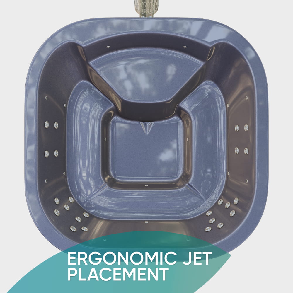 Square Wood Fired Hot Tub for 4-6 with Premium Filter & Targeted Massage With 24 Hydro Jets, Verta stove