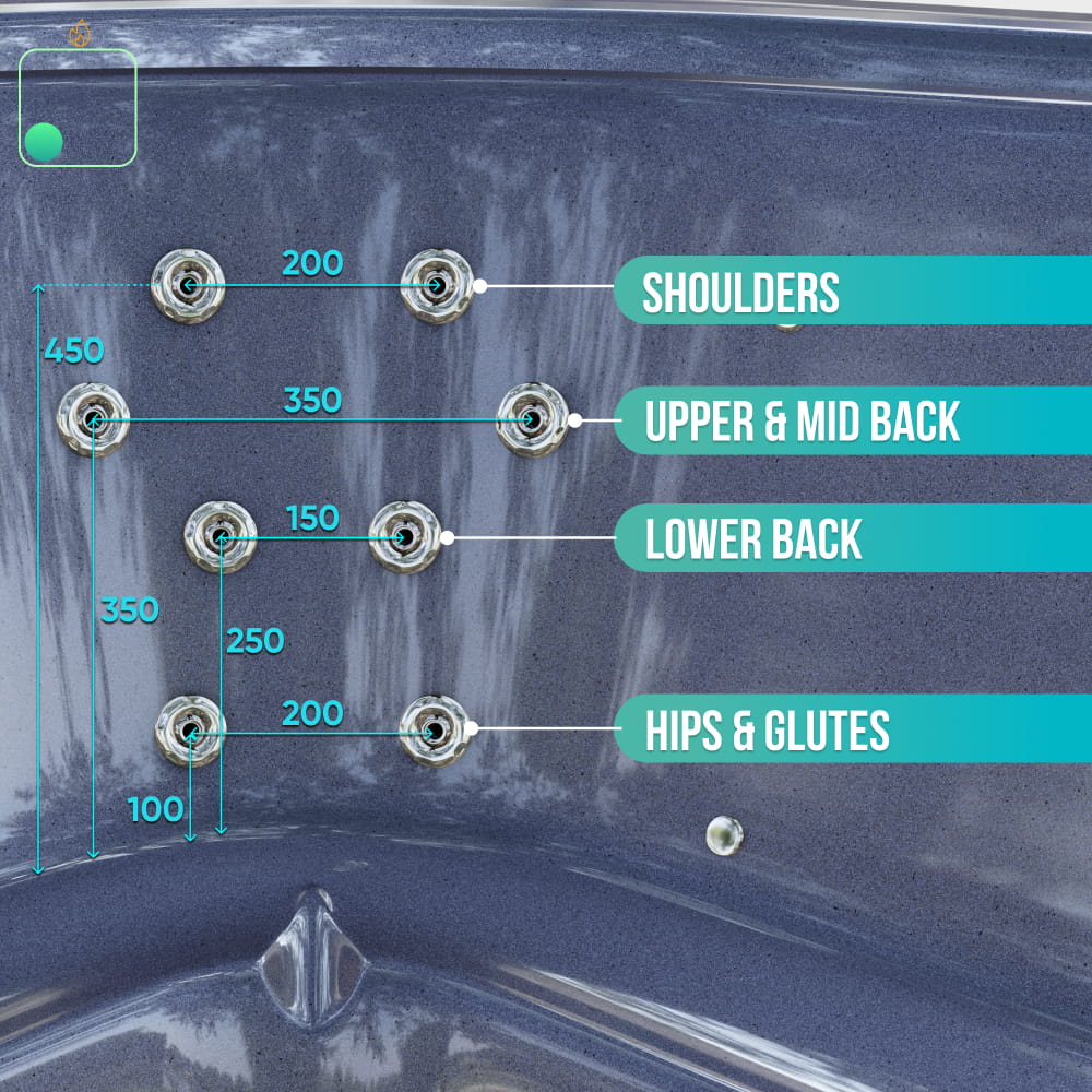 Square Wood Fired Hot Tub for 4-6 with Premium Filter & Targeted Massage With 24 Hydro Jets, Verta stove