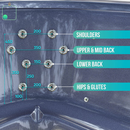 Square Wood Fired Hot Tub for 4-6 with Premium Filter & Targeted Massage With 24 Hydro Jets, Verta stove