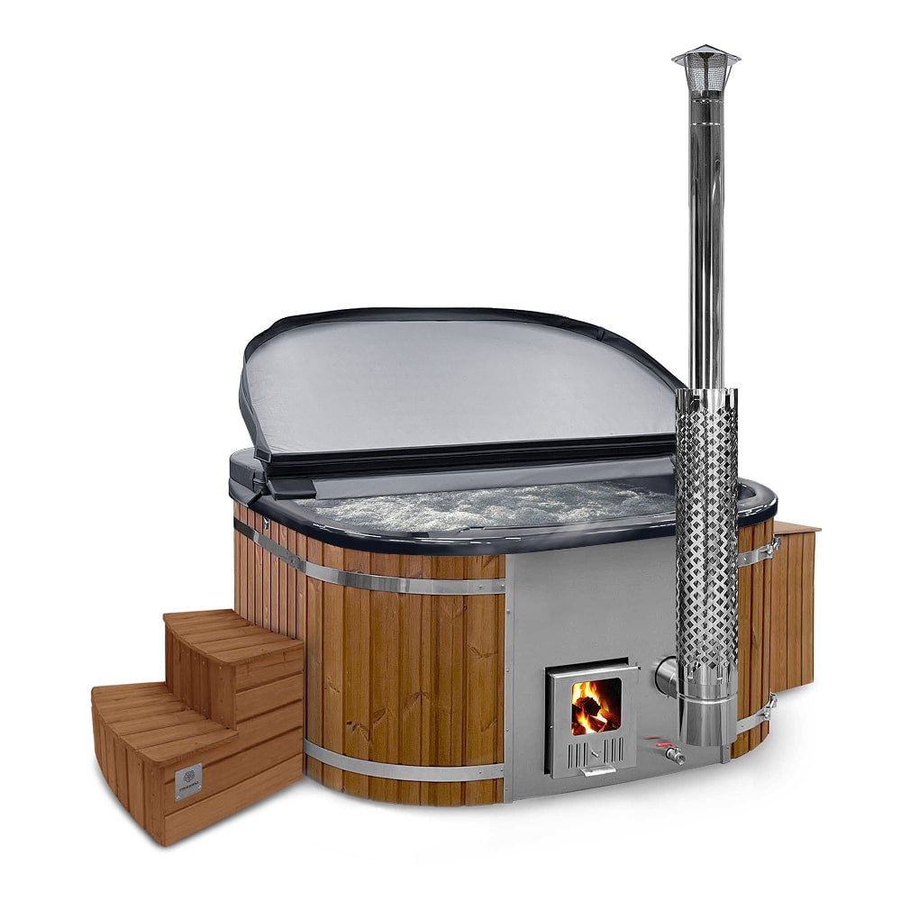 Premium Carré Bain Nordique avec Premium Filtre à sable | Meilleure configuration | Marbre noir 4-6 | Pré-configuré | Intégré AISI 316