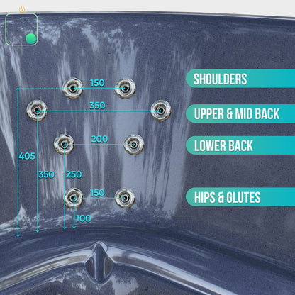 Square Wood Fired Hot Tub for 4-6 with Premium Filter & Targeted Massage With 24 Hydro Jets, Verta stove