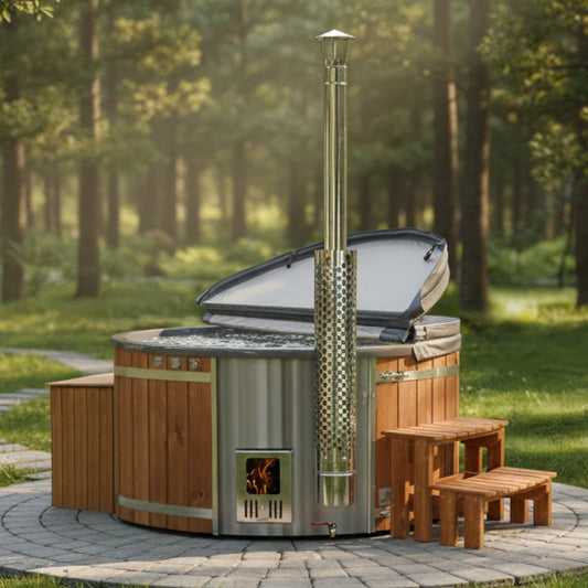 Bain nordique avec 24 jets hydromassants | Pour 6-8 personnes | Filtre à sable Premium