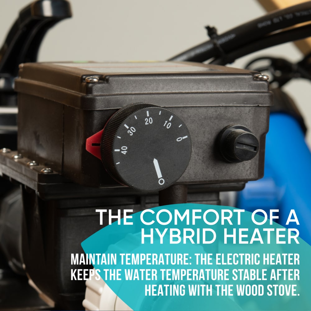 Premium Sand Filter Square Wood Fired Hot Tub | Best Configuration | External Heater