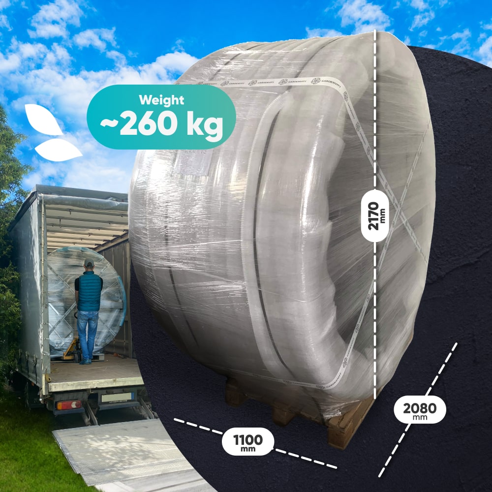 Bain nordique | Poêle Horizon™ | Filtre à sable avec lampe UV-C | 16 jets hydromassants | Pour 4–8 personnes