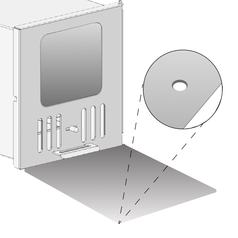 Plaque de protection sous poêle, 60×60 cm